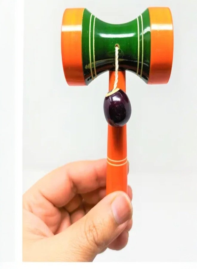 UPBEAT Handcrafted Wooden Drum Rattle for Babies and Toddlers (Color May Vary) (Pack of 1) ? Safe & Eco-Friendly Baby Sensory Toy, Small Percussion Instrument, Gift, Birthday - Image 3
